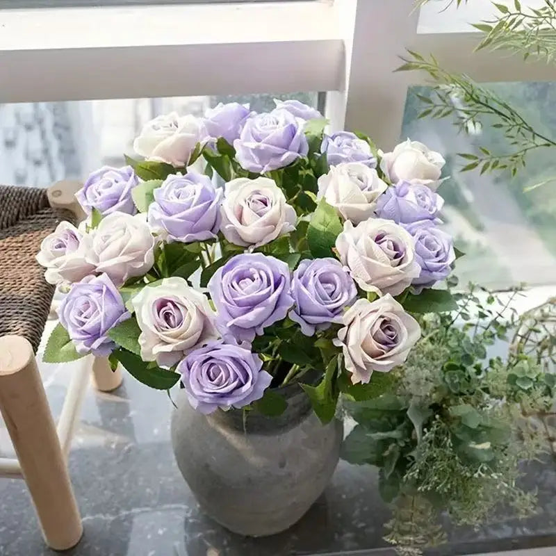 1/5/10/20pcs Artificial  Realistic Fake Rose Flowers