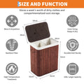 Large 106L Bamboo Laundry Hamper with Removable 4-Section Liner, Lid & Handles