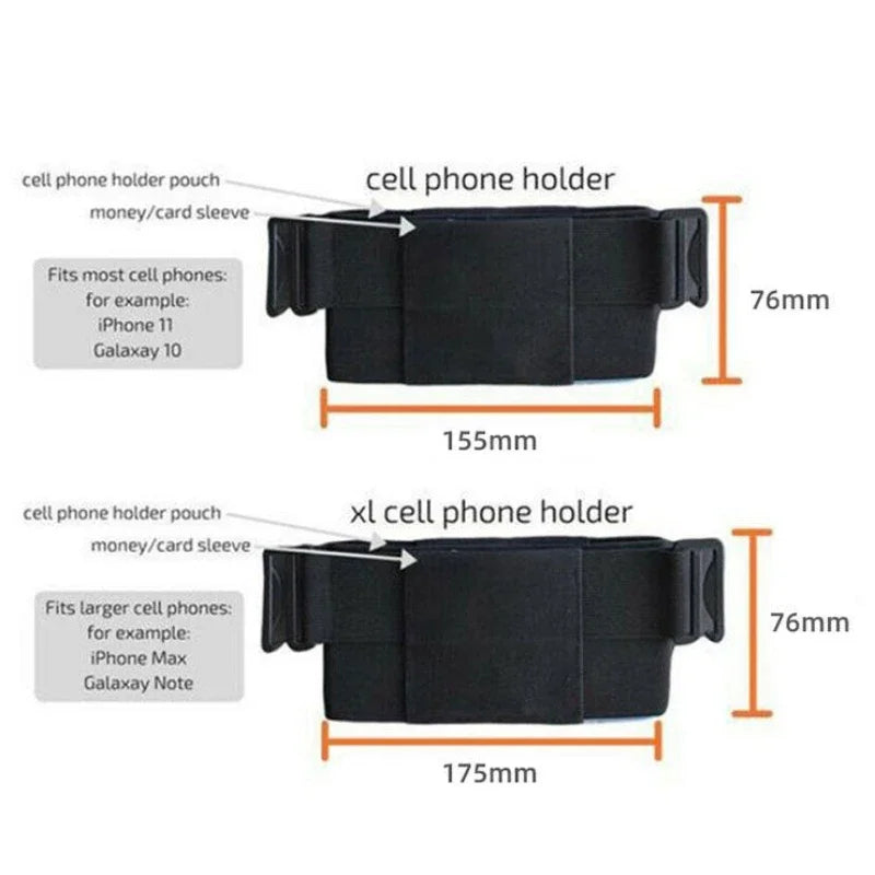 Running Waist Belt with Stretch Pocket for 5.5"-7.5" Phones