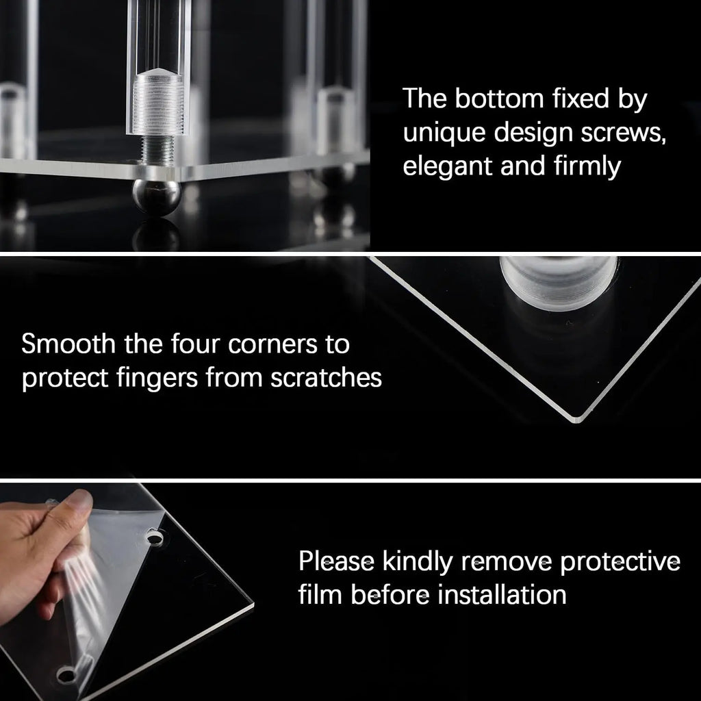 4pcs 7-Arm Acrylic Candlestick Clear  26.5 Inch Tall