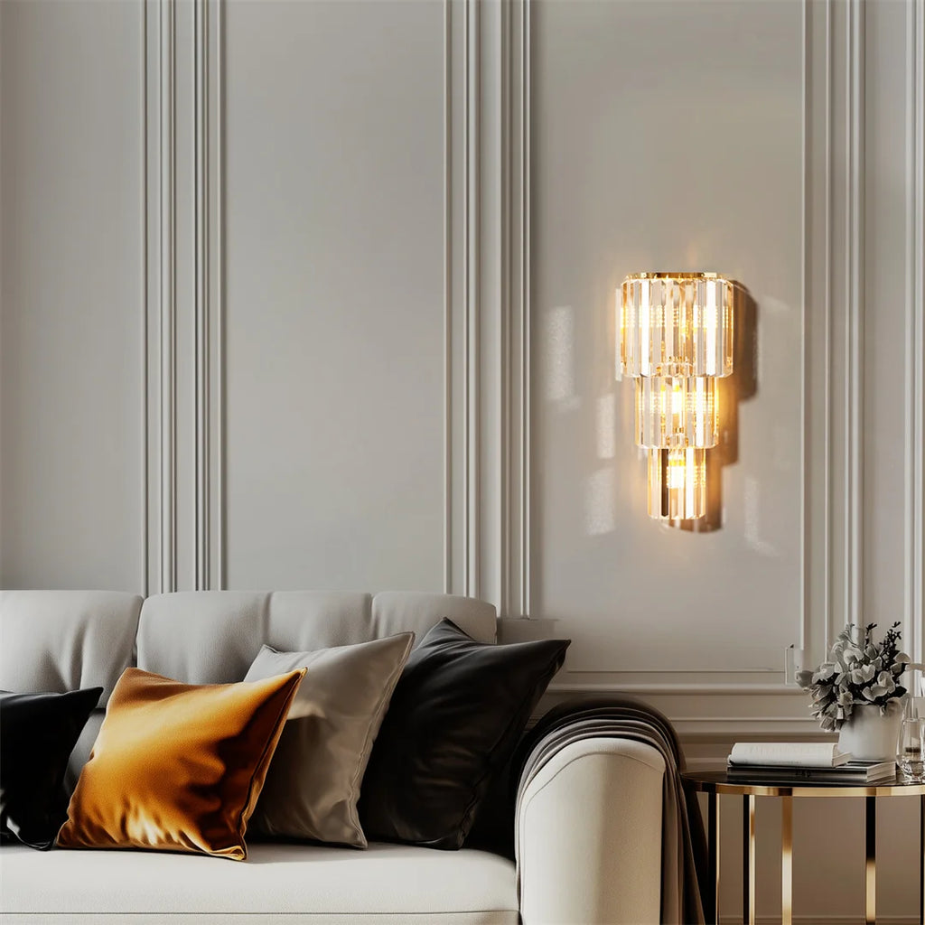 Modern Crystal Wall Sconce  Crystal Wall Lamps with E14 Led Bulbs