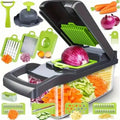 16-In-1 Multi-Functional Vegetable Chopper & Slicer with 8 Blades & Storage Container