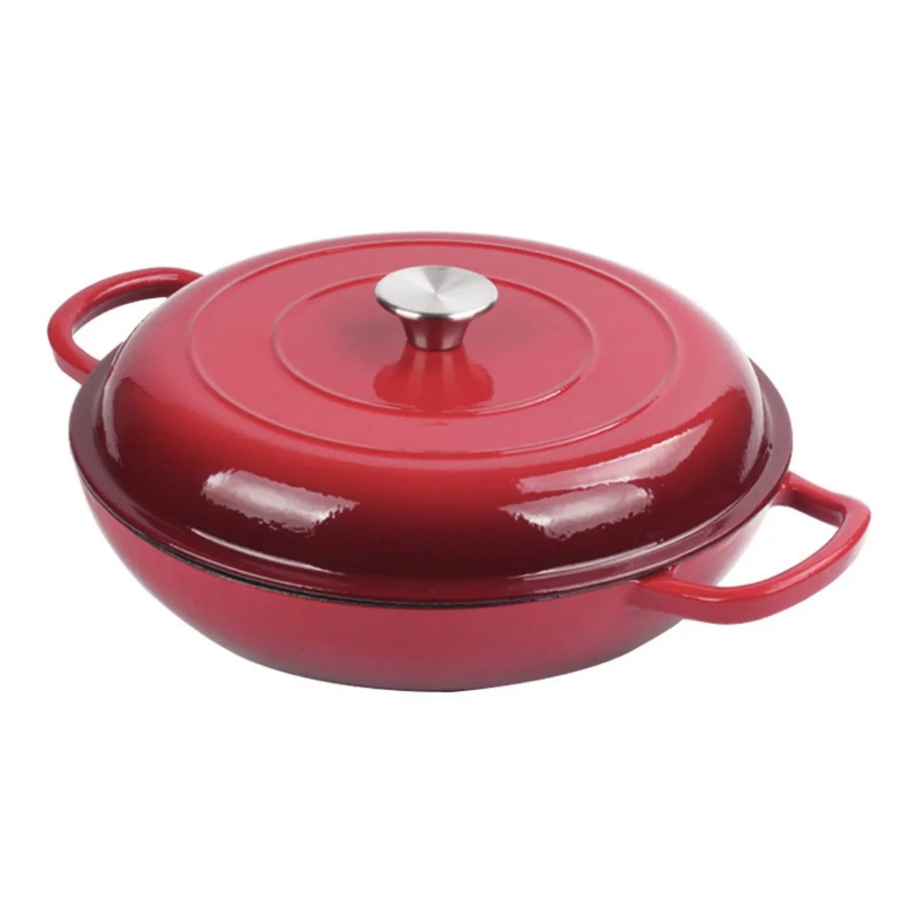 4.5L  Cast Iron Dutch Oven Pot with Lid & Dual Handles for Baking & Cooking