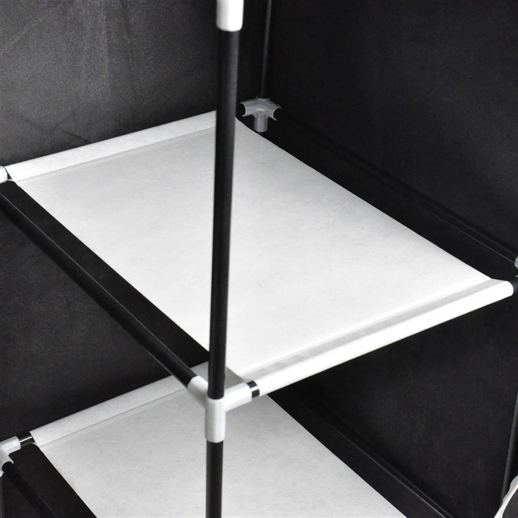 71" Portable Closet Wardrobe Clothes Rack  Organizer with Shelf
