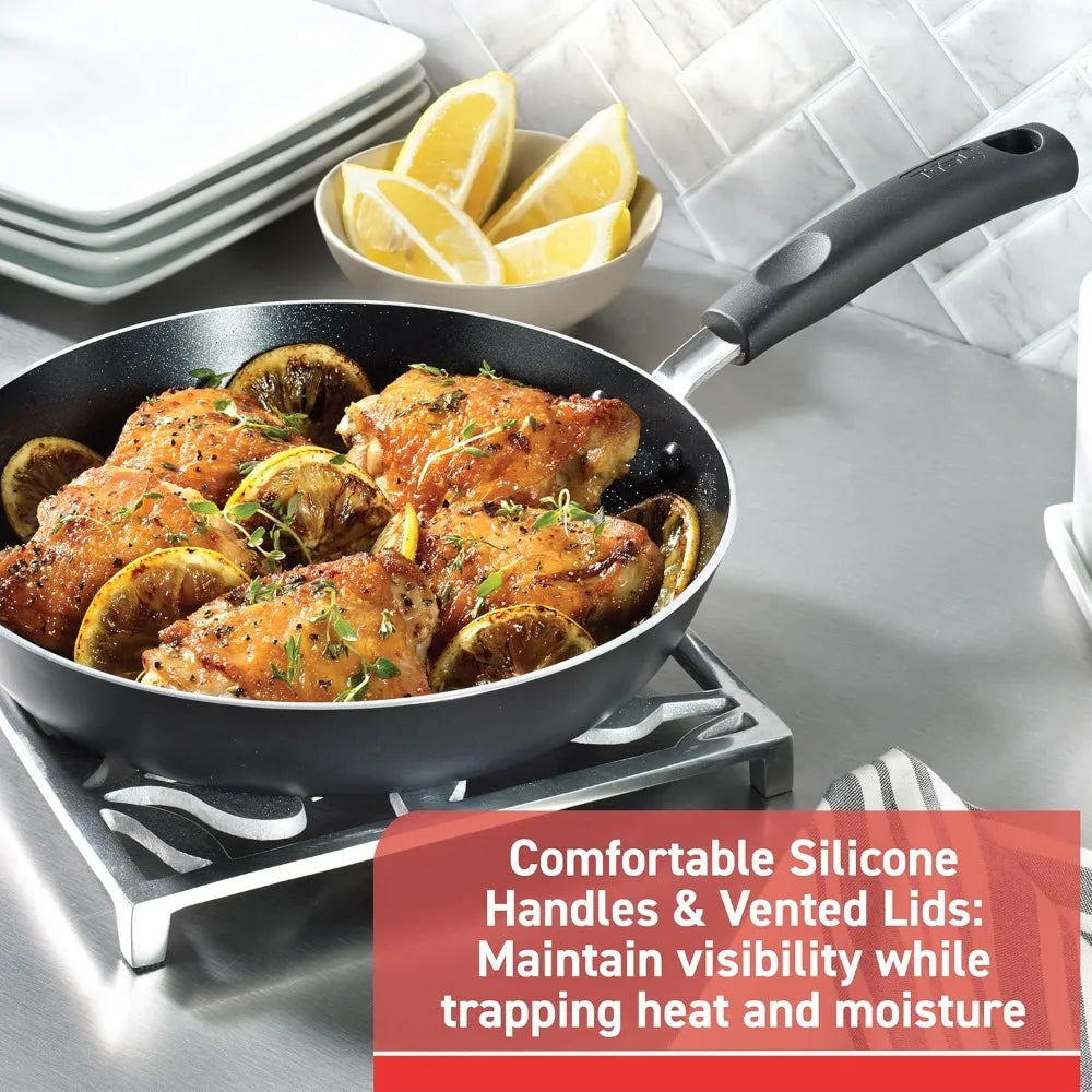 12-Piece Nonstick Cookware Set, Oven & Broiler Safe 360F, with Fry Pan