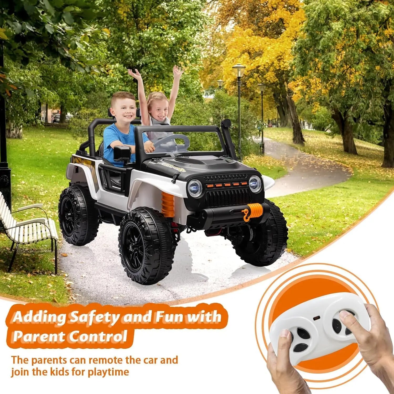 24V 2 Seater Ride Electric Truck with Remote Control w/ 4-Wheel Suspension