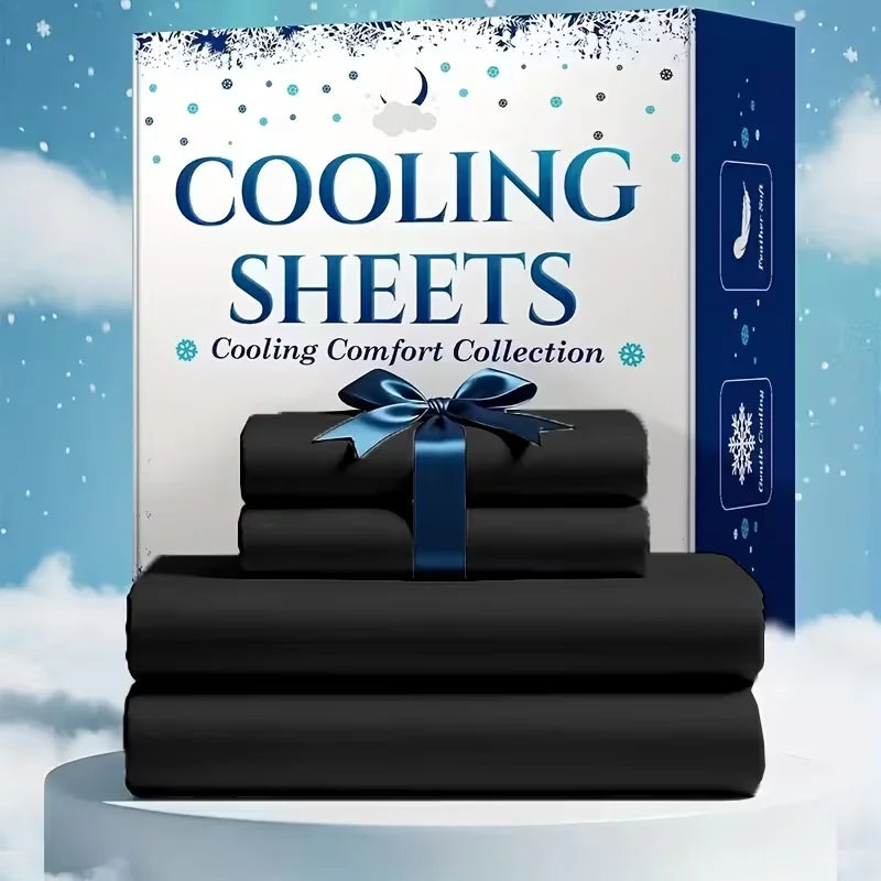 4pcs/6pcs Bamboo Cooling Queen Size Sheet Set - Breathable And Comfortable - For Hot Sleepers