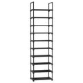 , 10 Tier Shoe Rack Metal Organizer,  for 20 Pairs of Shoes,