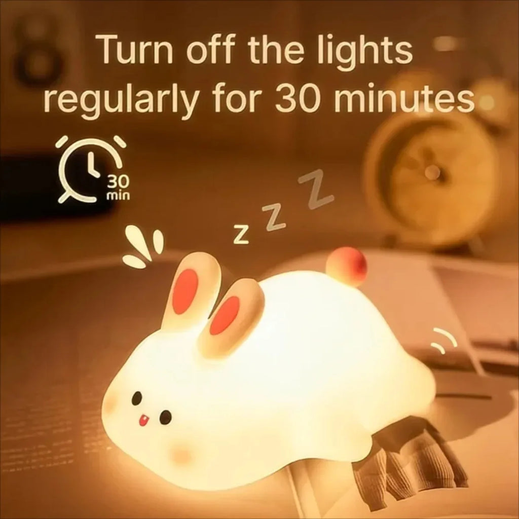 Cute Animal LED Night Light Rechargeable Dimmable Silicone  Lamp for kids