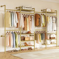 Wall Mounted Industrial Pipe  Clothes Rack, Closet Organizer  with Rods Expandable,