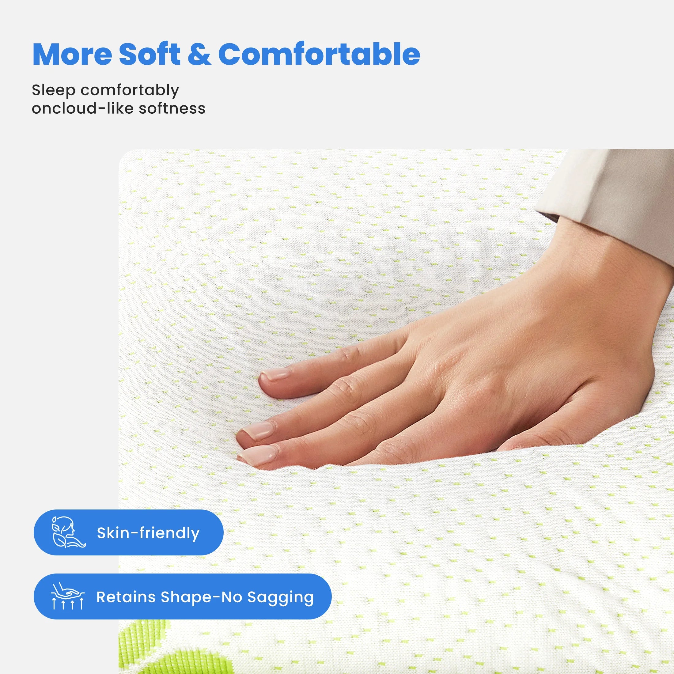 MCQ 400g Bamboo Viscose Mattress Topper Ultra Soft Pillow Top with Stretchable Pockets Breathable Cooling