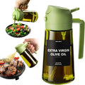 2 in 1 Glass olive Oil cooking Spray Dispenser Bottle W/ Stickers