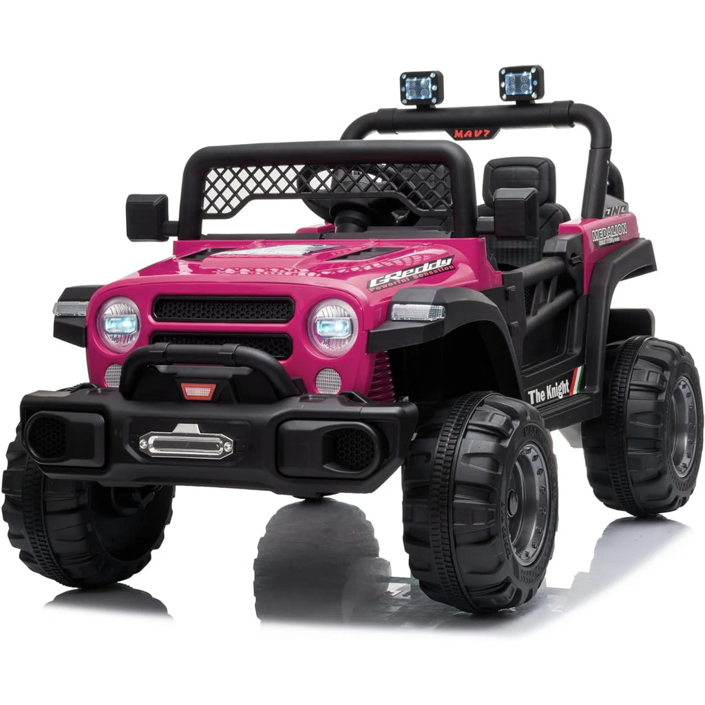 12V 2 Seater Kids Ride-On Electric Car with Remote Control, Music & LED Lights