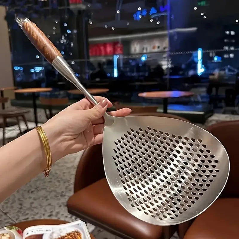 Stainless Steel Spider Strainer Skimmer Ladle , Kitchen Utensils Wire