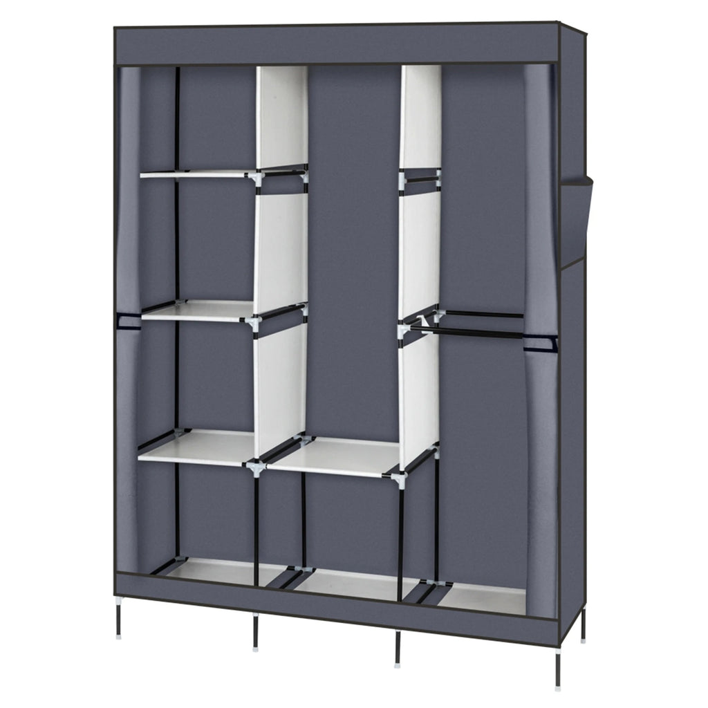71" Portable Closet Wardrobe Clothes Rack  Organizer with Shelf