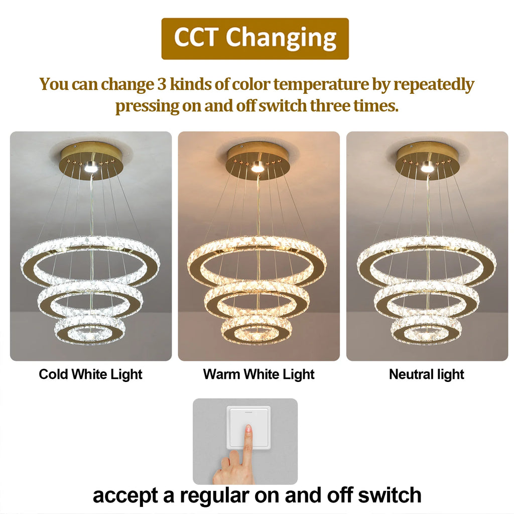 French luxury crystal chandeliers  Led ceiling lamp pendant