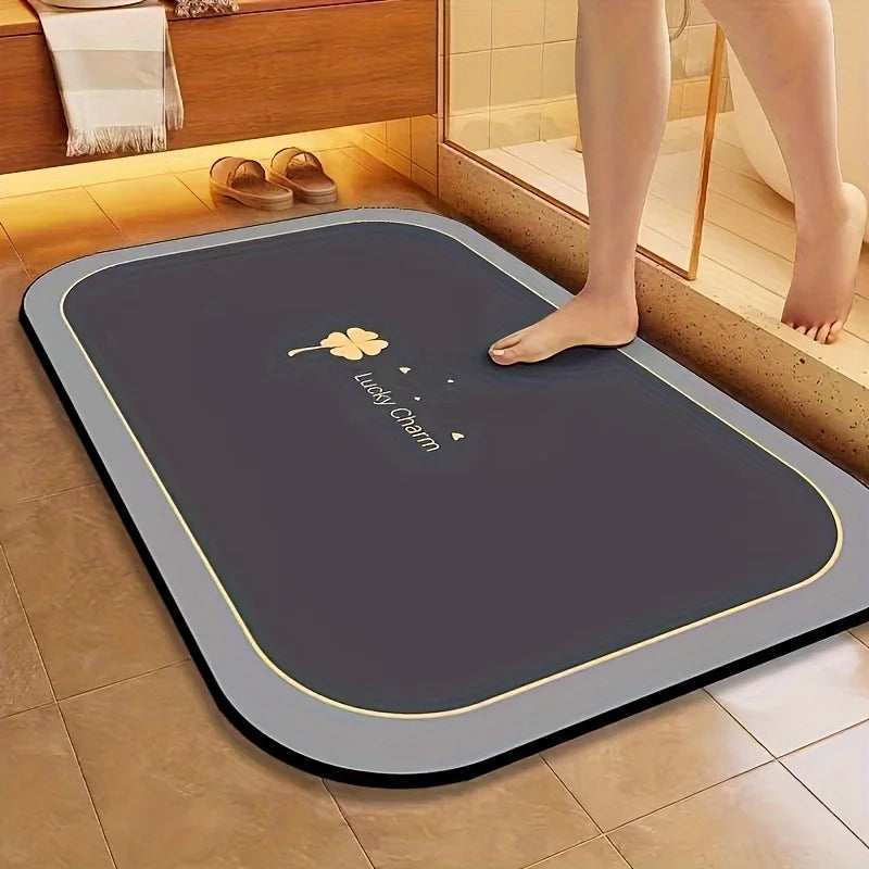 1pc Diatomite Bath Mat Quick Dry Super Absorbent Non-slip Floor Mat