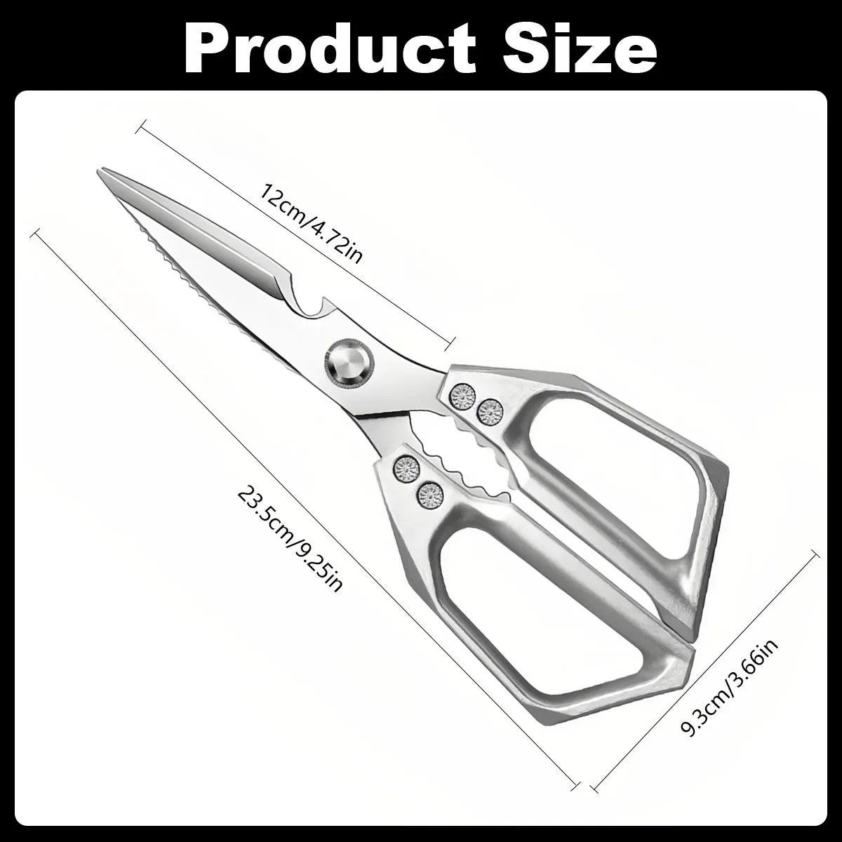 Stainless Steel Kitchen Shears Multifunctional   Cutting Vegetables Meat Fish
