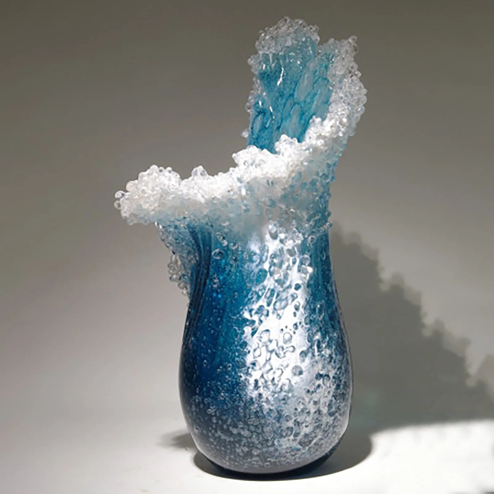 Sea Wave Resin Blue Vase,