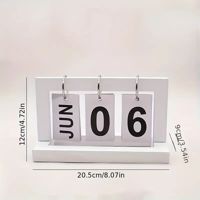 Wooden Calendar Ornament Modern Desk Accessories