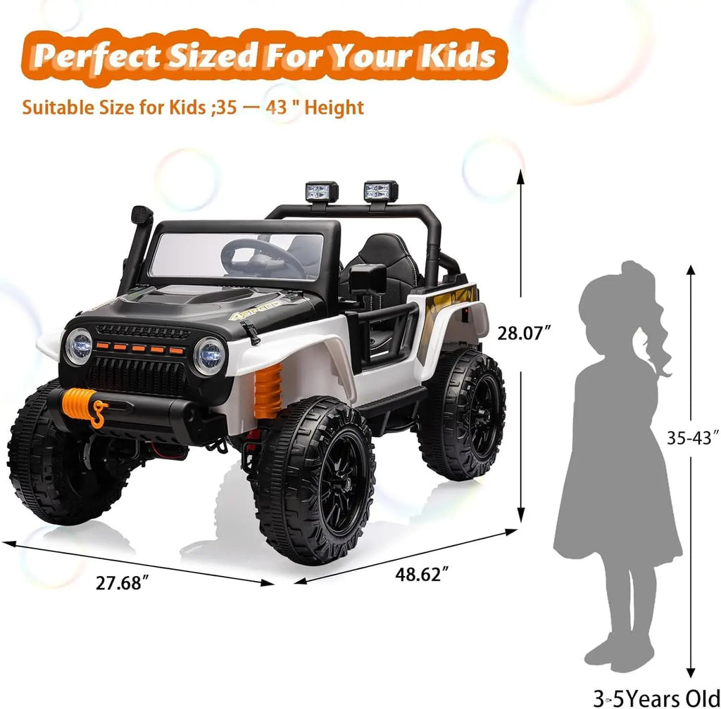 24V 2 Seater Ride Electric Truck with Remote Control w/ 4-Wheel Suspension