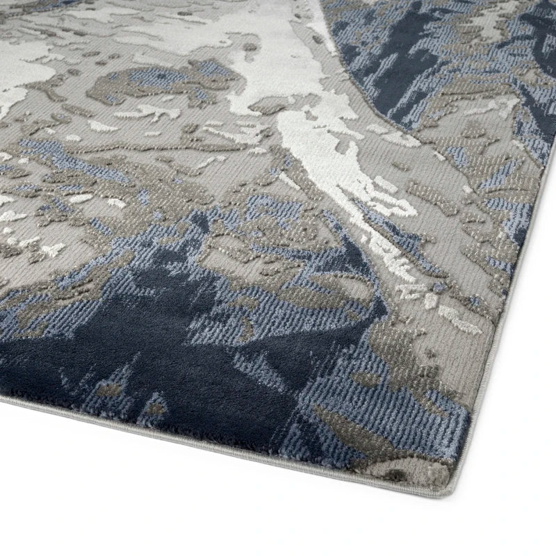 , Abstract, Textured, High-Low Cut Pile 9'3 x 12' Rectangle Area Rug