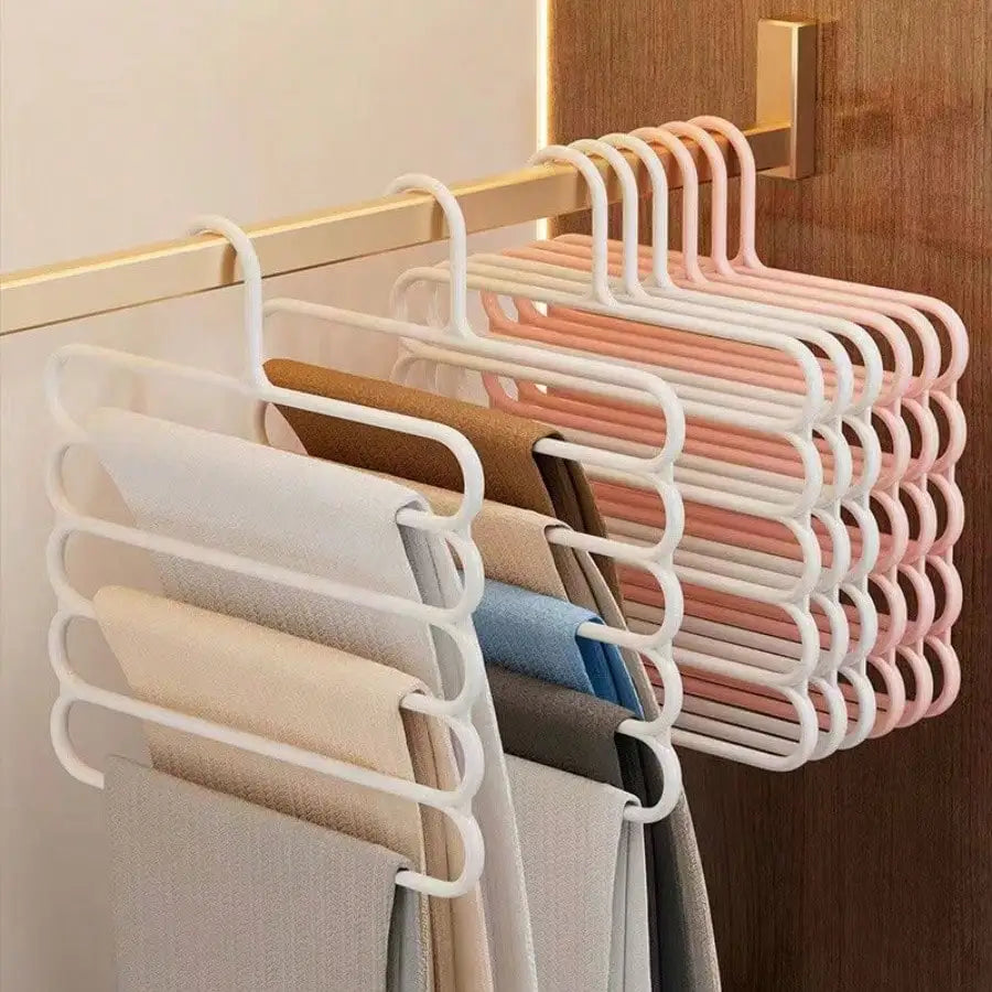5/10pcs Space Saving Clothes Multi-Layer Non-Slip Clothes Hanger for Closet Organization