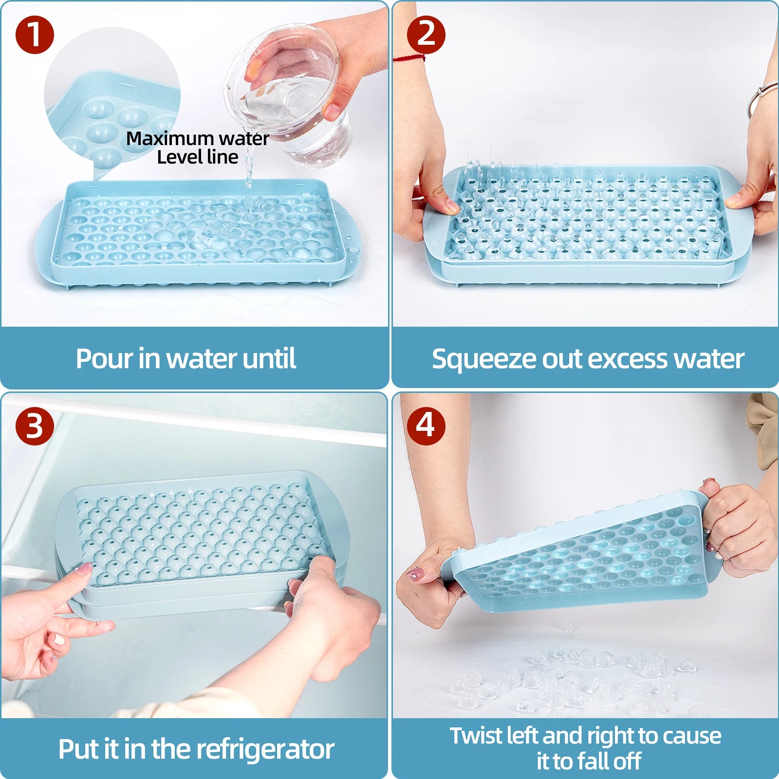 Mini Round Ball Ice Cube Tray 104 Holes