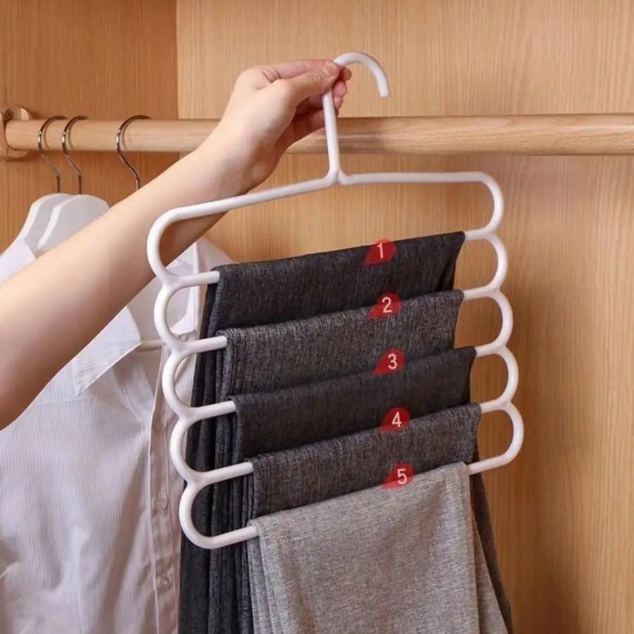 5/10pcs Space Saving Clothes Multi-Layer Non-Slip Clothes Hanger for Closet Organization