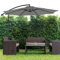 10FT Outdoor Patio Umbrella Hanging  Easy Tilt Adjustment UV Protection