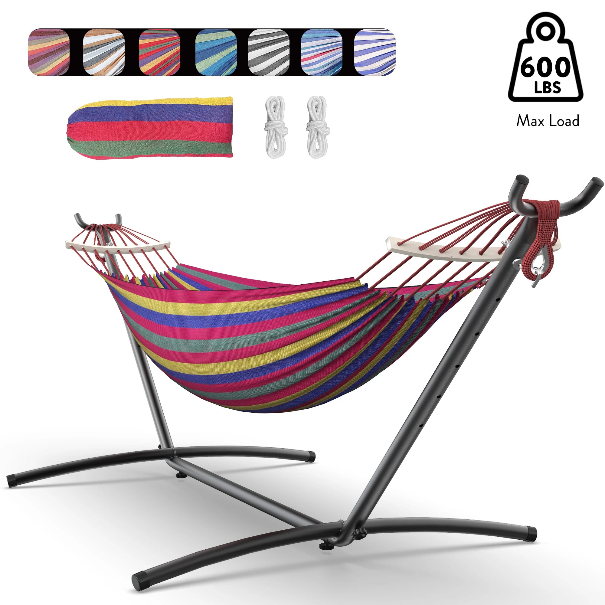 Gyroor portable   Hammock  bed with stand, 600lb Capacity ,with Storage Bag included