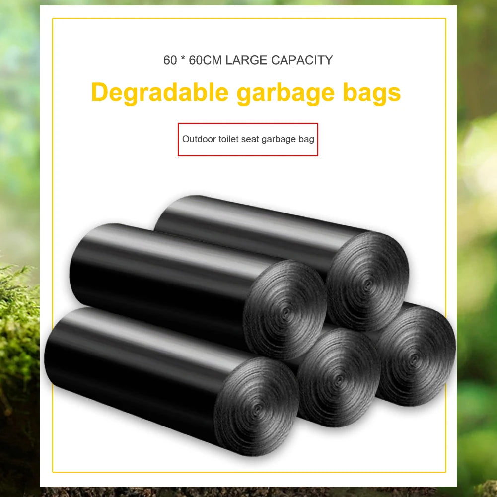 1 Roll 12pcs Camping Toilet Garbage Bag Disposable
