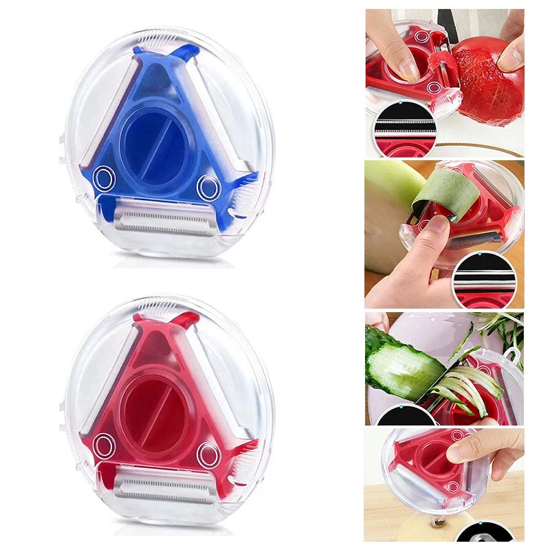 3in1 Magic Trio Peeler Set Vegetable Peeler, Slicer, Shredder & Julienne Cutter