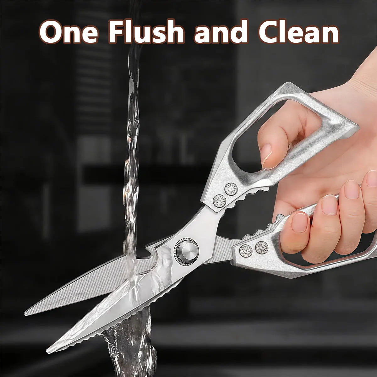 Stainless Steel Kitchen Shears Multifunctional   Cutting Vegetables Meat Fish
