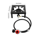 Portable Single Burner Outdoor Gas Stove Propane Cooker with Adjustable 0-10Psi Regulator Hose
