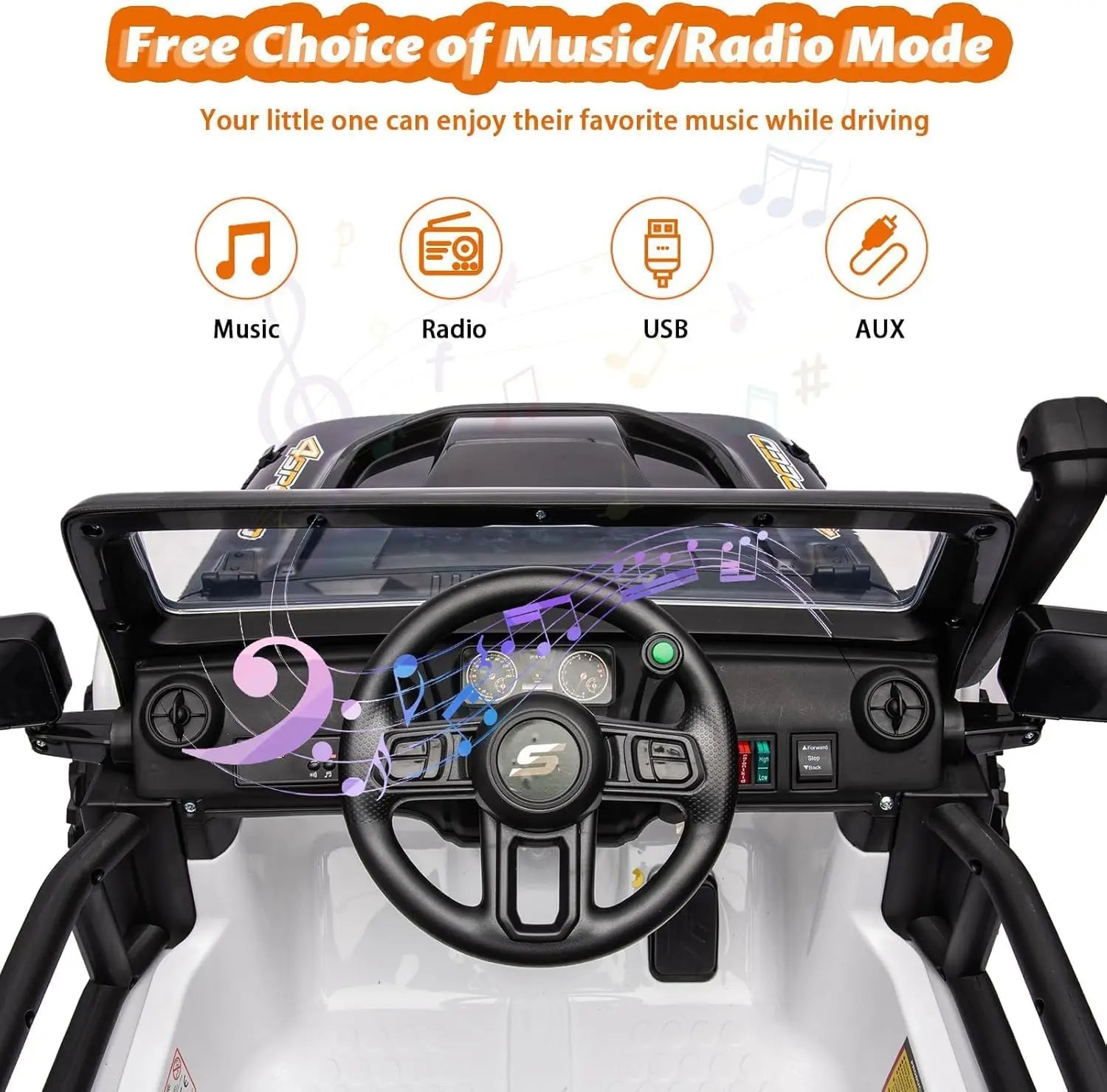 24V 2 Seater Ride Electric Truck with Remote Control w/ 4-Wheel Suspension