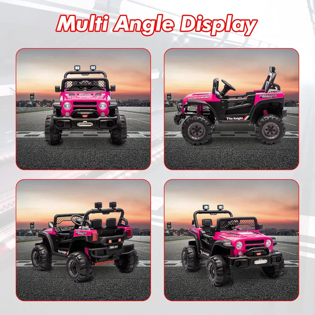 12V 2 Seater Kids Ride-On Electric Car with Remote Control, Music & LED Lights