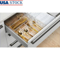6 Piece Kitchen Drawer Organizer Set Modular Storage Bins BPA Free Clear Plastic