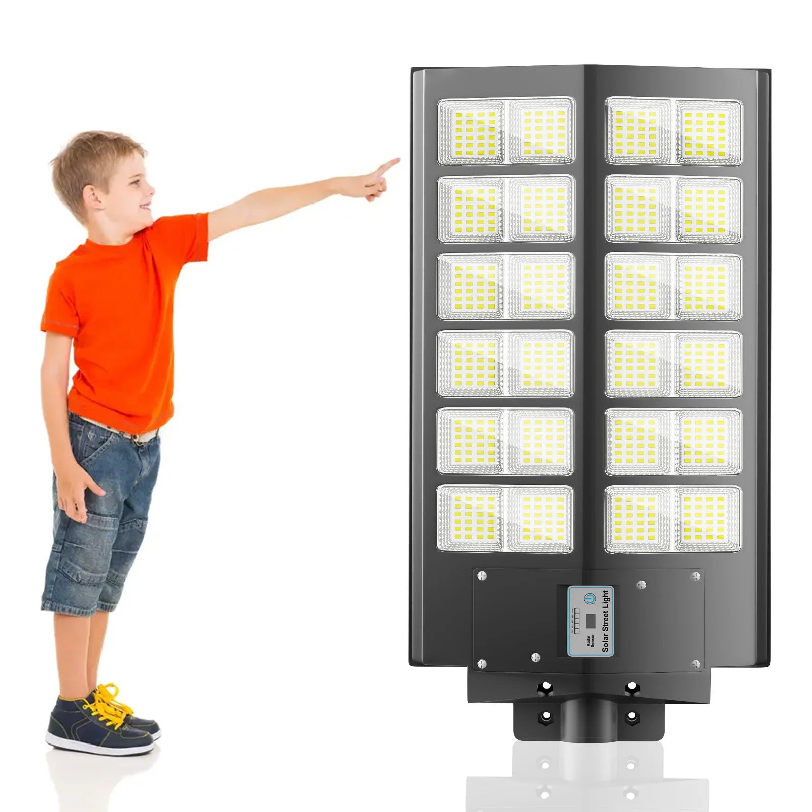 6000-watt waterproof solar street lights. with Dusk-to-Dawn auto on & off Motion Sensor