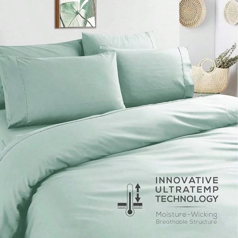 6 PC  Luxury  Cooling Sheet Set, Ultra soft, Breathable, Deep Pocket, Wrinkle-Resistant