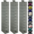 4 Pack Hanging Shoe Shelves 10 Shelf Hanging  Organizer Holder for Hats Purses Handbags