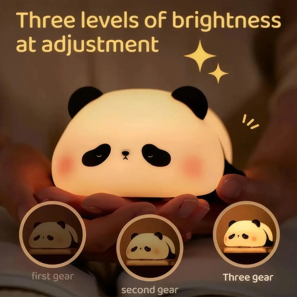Cute Animal LED Night Light Rechargeable Dimmable Silicone  Lamp for kids