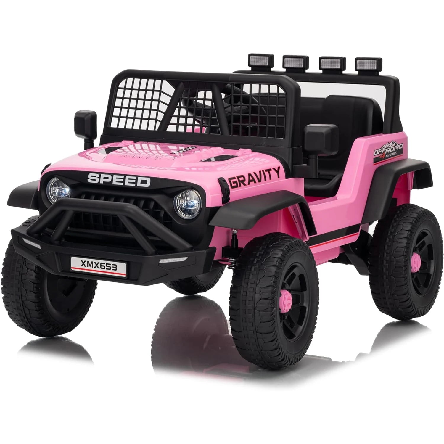 12V Kids Ride On Truck  w/Parent Remote , 3 Speeds, Emergency Braking, LED Lights, Music & Horn Kids