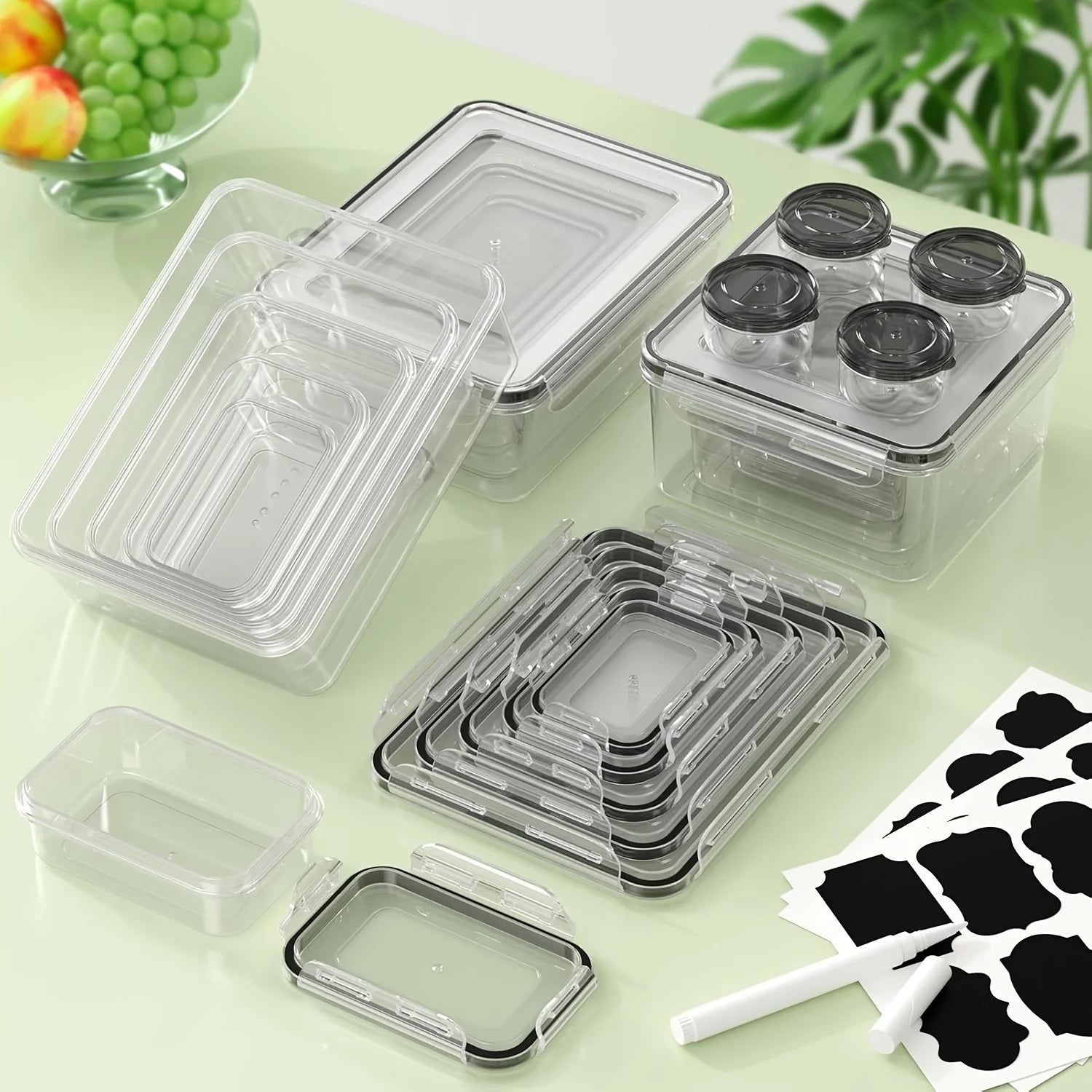 40pcs Food Storage Containers with Lids Airtight (20 Lids &20 Containers) - Leakproof