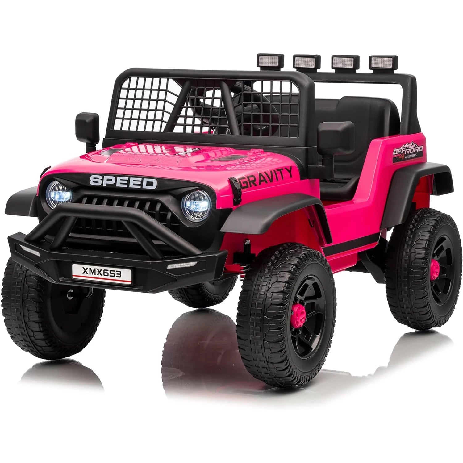 12V Kids Ride On Truck  w/Parent Remote , 3 Speeds, Emergency Braking, LED Lights, Music & Horn Kids