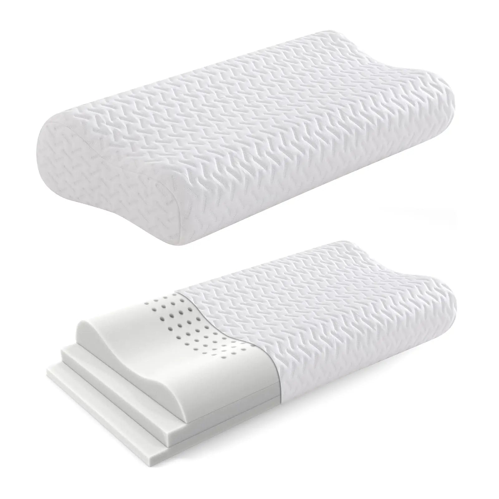 1 PC  Memory Foam Pillow for Neck Pain Relief, Adjustable Contour  for Side Sleepers