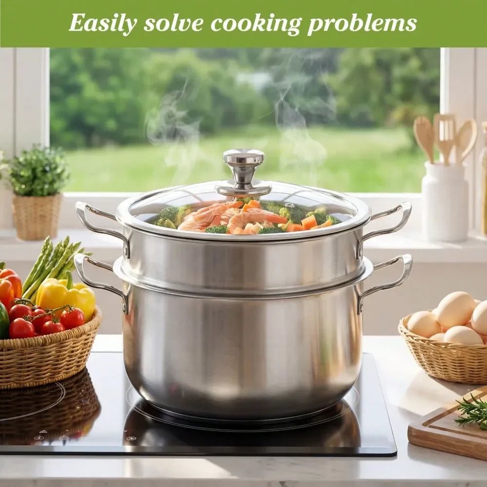 11Piece Stainless Steel Set,  Induction , Silver,