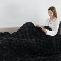 Faux Rabbit Fleece Blanket - Weighted 6 lbs- Bedspread
