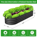 2-Pack Oval  Steel Raised Garden Bed Open Base  Metal Planter  Vegetables Flowers Herbs