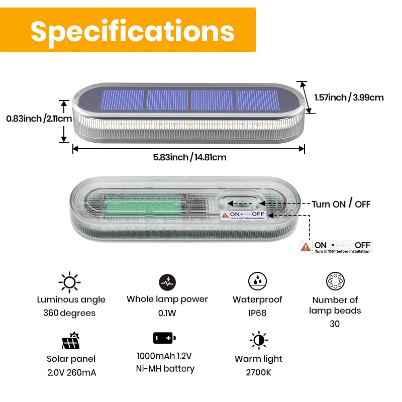 5 Years Lifespan 4 Pack Solar Deck Lights Waterproof Auto On/Off 4 Anti-Pressure LED